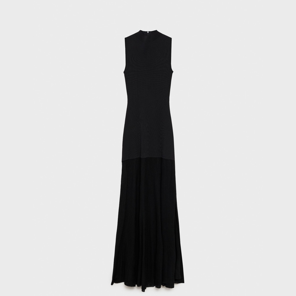 Sz S mango Vestigo black Gracy Textured Dress In a svelte, textured fabric, - Picture 5 of 15